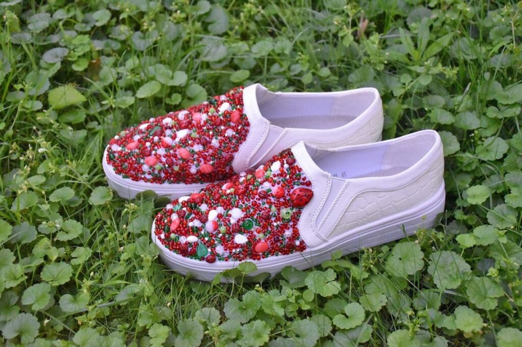 Womens beaded moccasins